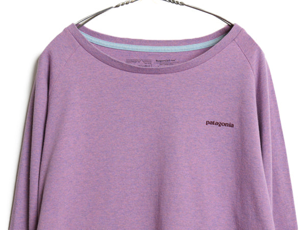 US企画 パタゴニア 両面 プリント 長袖 Tシャツ レディース L / 19年製 アウトドア ロンT カットソー グラフィック アート バックプリント