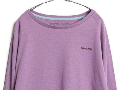 US企画 パタゴニア 両面 プリント 長袖 Tシャツ レディース L / 19年製 アウトドア ロンT カットソー グラフィック アート バックプリント