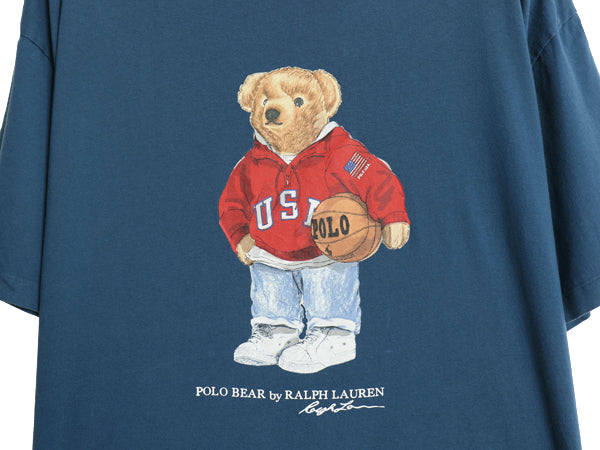 ポロベア ポロ ラルフローレン プリント 半袖 Tシャツ メンズ S 大きめ L 程/ キャラクター カットソー シングルステッチ コットン バスケ