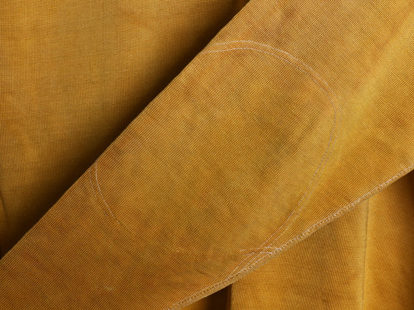 40s 50s ★ レーヨン フットボール Tシャツ メンズ XL 程 ヴィンテージ 長袖 ロンT ヘビーウェイト ナンバリング ツートン 大きいサイズ 黄