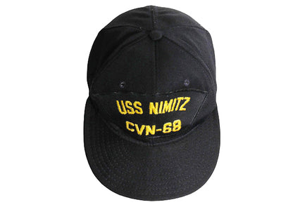 90s USA製 US NAVY ワッペン 刺繍 ベースボール キャップ  フリーサイズ / 帽子 オールド トラッカー ハット ミリタリー 軍物 USN 濃紺