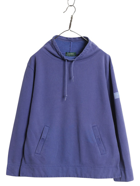90s ローレン ラルフローレン ハイネック 鹿の子 スウェット レディース M / オールド トレーナー 裏起毛 ボックス プルオーバー トップス