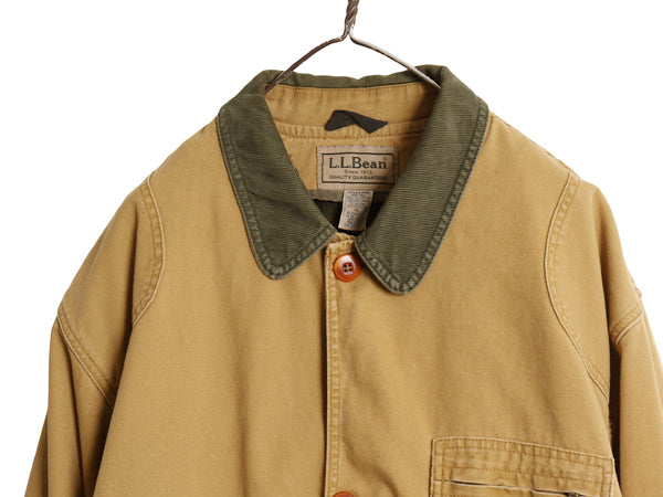 00s エルエルビーン ダック ハンティング ジャケット メンズ XL / オールド アウトドア ハーフコート 脱着 ライナー付き 大きいサイズ 茶