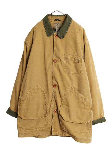 00s エルエルビーン ダック ハンティング ジャケット メンズ XL / オールド アウトドア ハーフコート 脱着 ライナー付き 大きいサイズ 茶