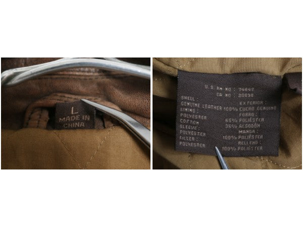 00s ドッカーズ リーバイス 本革 レザー スイングトップ ジャケット メンズ L / オールド 中綿 キルティング 革ジャン ブルゾン ボンバー