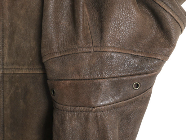 00s ドッカーズ リーバイス 本革 レザー スイングトップ ジャケット メンズ L / オールド 中綿 キルティング 革ジャン ブルゾン ボンバー