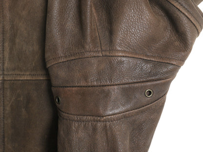 00s ドッカーズ リーバイス 本革 レザー スイングトップ ジャケット メンズ L / オールド 中綿 キルティング 革ジャン ブルゾン ボンバー