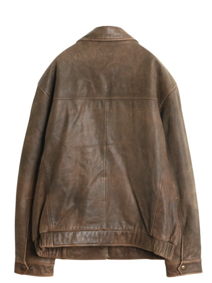 00s ドッカーズ リーバイス 本革 レザー スイングトップ ジャケット メンズ L / オールド 中綿 キルティング 革ジャン ブルゾン ボンバー