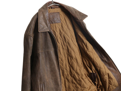 00s ドッカーズ リーバイス 本革 レザー スイングトップ ジャケット メンズ L / オールド 中綿 キルティング 革ジャン ブルゾン ボンバー