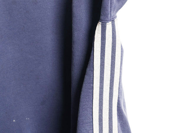 90s USA製 アディダス ワンポイント スウェット メンズ XL オールド トレーナー ヘビーウエイト 裏起毛 クルーネック 大きいサイズ 3ライン