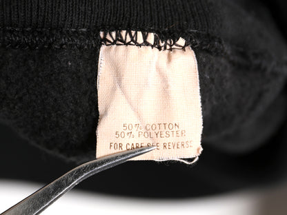 90s USA製 ラッセル 3段 カレッジ フットボール プリント スウェット メンズ XL / オールド トレーナー 裏起毛 前V 大きいサイズ ブラック