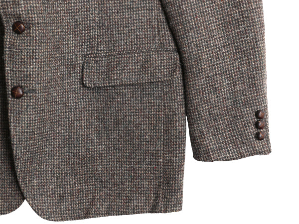 デッドストック 80s USA製 ハリスツイード テーラード ジャケット メンズ L 程/ ヴィンテージ ブレザー ツイード ウール トラッド シンプル