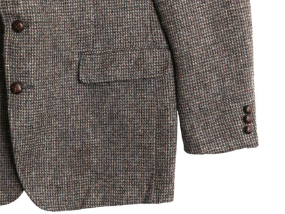 デッドストック 80s USA製 ハリスツイード テーラード ジャケット メンズ L 程/ ヴィンテージ ブレザー ツイード ウール トラッド シンプル