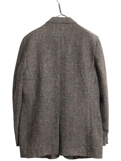 デッドストック 80s USA製 ハリスツイード テーラード ジャケット メンズ L 程/ ヴィンテージ ブレザー ツイード ウール トラッド シンプル