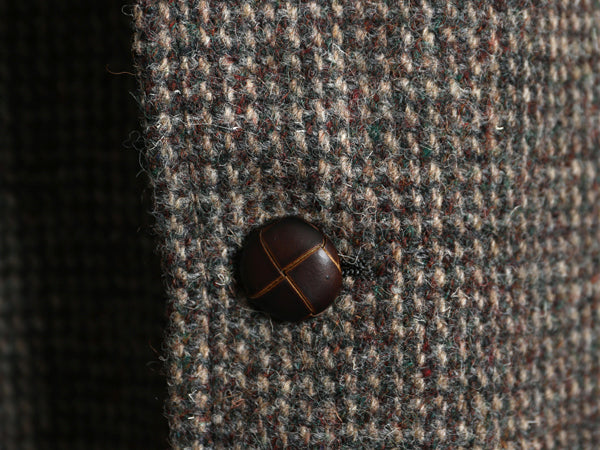 デッドストック 80s USA製 ハリスツイード テーラード ジャケット メンズ L 程/ ヴィンテージ ブレザー ツイード ウール トラッド シンプル