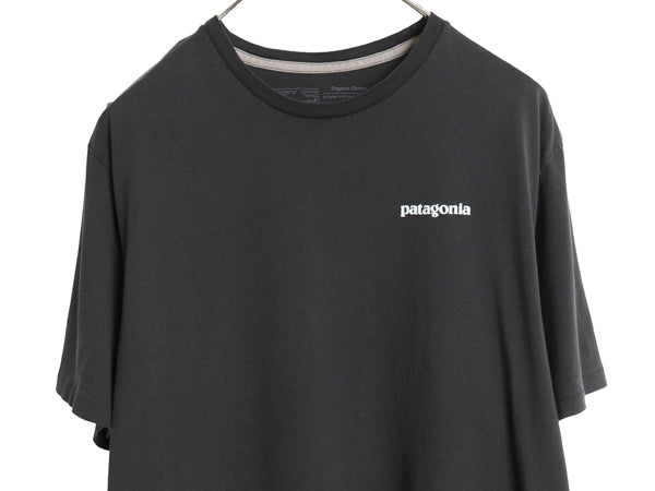 パタゴニア 両面 プリント 半袖 Tシャツ メンズ M / 21年製 アウトドア P6 バックプリント ボックスロゴ カットソー シンプル トップス 黒