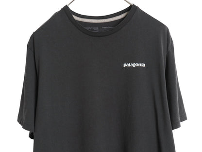 パタゴニア 両面 プリント 半袖 Tシャツ メンズ M / 21年製 アウトドア P6 バックプリント ボックスロゴ カットソー シンプル トップス 黒