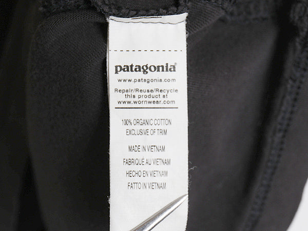 パタゴニア 両面 プリント 半袖 Tシャツ メンズ M / 21年製 アウトドア P6 バックプリント ボックスロゴ カットソー シンプル トップス 黒