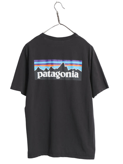 パタゴニア 両面 プリント 半袖 Tシャツ メンズ M / 21年製 アウトドア P6 バックプリント ボックスロゴ カットソー シンプル トップス 黒