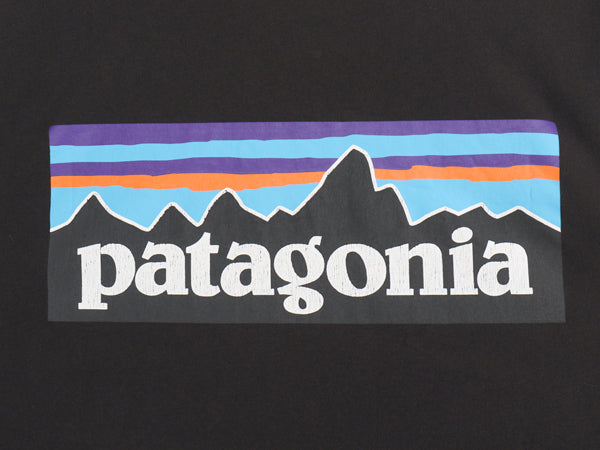 パタゴニア 両面 プリント 半袖 Tシャツ メンズ M / 21年製 アウトドア P6 バックプリント ボックスロゴ カットソー シンプル トップス 黒