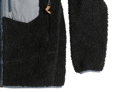 パタゴニア レトロX ジャケット キッズ L 150cm 程/ 22年製 フルジップ パイル フリース ボア ハイネック ジャンパー ツートン ブラック 灰