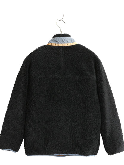 パタゴニア レトロX ジャケット キッズ L 150cm 程/ 22年製 フルジップ パイル フリース ボア ハイネック ジャンパー ツートン ブラック 灰