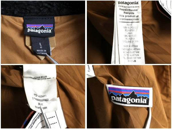 パタゴニア レトロX ジャケット キッズ L 150cm 程/ 22年製 フルジップ パイル フリース ボア ハイネック ジャンパー ツートン ブラック 灰