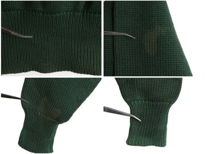 30s ★ ダートマス レタード ニット セーター メンズ M / 古着 ヴィンテージ アワード ヘビーウェイト ウール ローゲージ ボートネック 緑