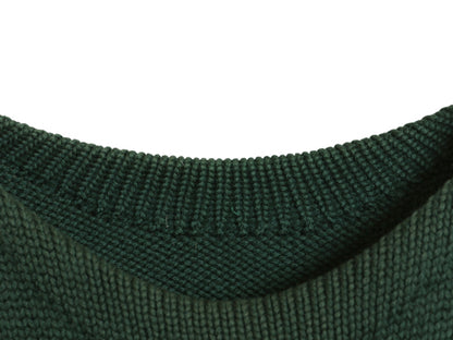 30s ★ ダートマス レタード ニット セーター メンズ M / 古着 ヴィンテージ アワード ヘビーウェイト ウール ローゲージ ボートネック 緑