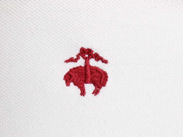 ブルックスブラザーズ 鹿の子 半袖 ポロシャツ メンズ S / SLIM FIT ワンポイント ロゴ 刺繍 カットソー コットン ボーダー トリコカラー