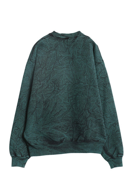 90s USA製 ネイティブ 刺繍 スウェット メンズ L / オールド シンボル グラフィック トレーナー ケミカルウォッシュ ヘビーウェイト 裏起毛