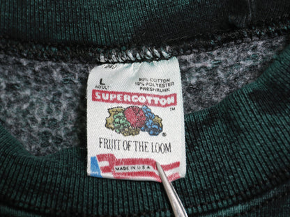 90s USA製 ネイティブ 刺繍 スウェット メンズ L / オールド シンボル グラフィック トレーナー ケミカルウォッシュ ヘビーウェイト 裏起毛