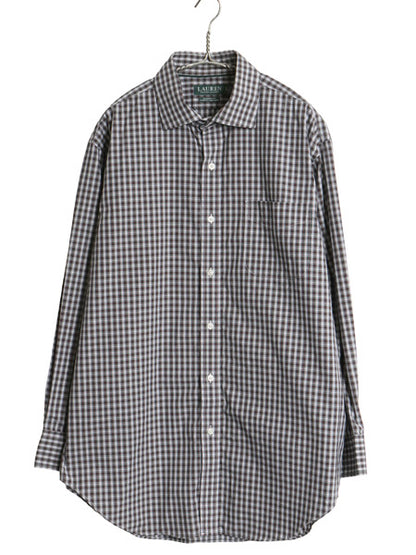 ローレン ラルフローレン チェック 長袖 シャツ メンズ XL ポロ CLASSIC FIT ノーアイロン ストレッチ コットン 大きいサイズ マルチカラー