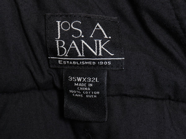 Jos.A.Bank 太畝 コーデュロイ パンツ メンズ 35 32 古着 ストレート ツータック スラックス 裾ダブル ヘビーウェイト コーズ ボトムス 黒