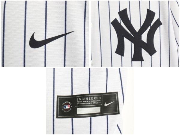 ヤンキース ベースボール シャツ メンズ L / MLB オフィシャル ナイキ スウッシュ 大リーグ ユニフォーム ゲームシャツ 半袖シャツ 重ね着