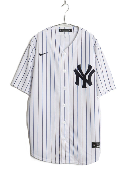 ヤンキース ベースボール シャツ メンズ L / MLB オフィシャル ナイキ スウッシュ 大リーグ ユニフォーム ゲームシャツ 半袖シャツ 重ね着