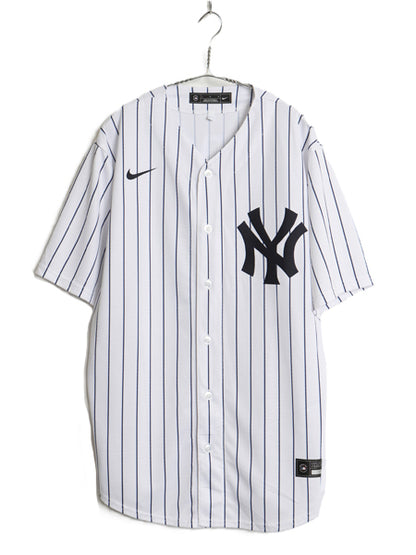 ヤンキース ベースボール シャツ メンズ L / MLB オフィシャル ナイキ スウッシュ 大リーグ ユニフォーム ゲームシャツ 半袖シャツ 重ね着