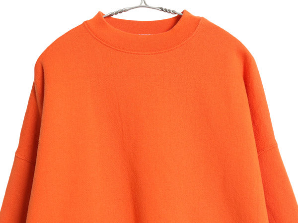 90s USA製 タルテックス 無地 スウェット メンズ レディース XXL / オールド トレーナー 裏起毛 ブランク ソリッド オレンジ 大きいサイズ
