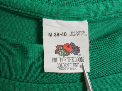 デッドストック 80s USA製 フルーツオブザルーム ポケット付き 無地 半袖 Tシャツ メンズ M / ヴィンテージ シングルステッチ ポケT 耳付き