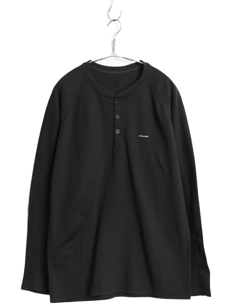 パタゴニア キャプリーン 3 ヘンリーネック 長袖 Tシャツ メンズ L / 06年製 アウトドア ストレッチ ロンT アンダーシャツ カットソー 黒