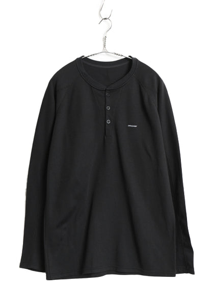 パタゴニア キャプリーン 3 ヘンリーネック 長袖 Tシャツ メンズ L / 06年製 アウトドア ストレッチ ロンT アンダーシャツ カットソー 黒