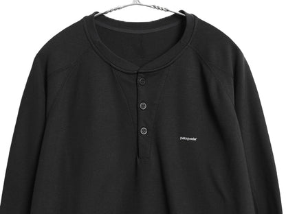パタゴニア キャプリーン 3 ヘンリーネック 長袖 Tシャツ メンズ L / 06年製 アウトドア ストレッチ ロンT アンダーシャツ カットソー 黒