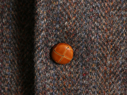 80s USA製 ハリスツイード テーラード ジャケット メンズ M 程/ ヴィンテージ ブレザー ウール ツイード トラッド ストライプ マルチカラー