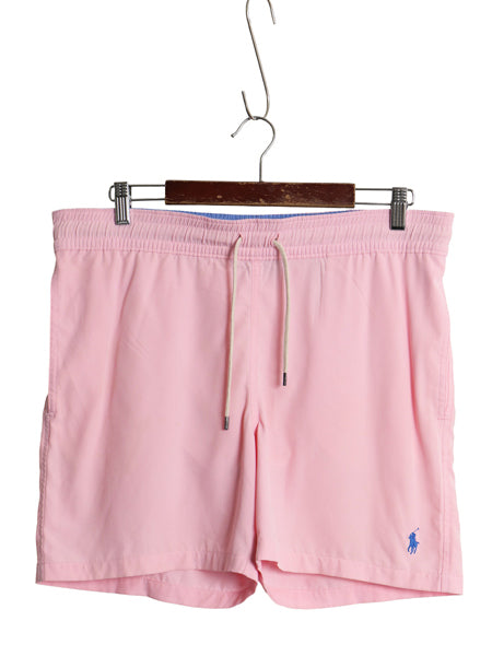 ポロ ラルフローレン ナイロン ショートパンツ メンズ XS / スイム ショーツ 短パン 海パン サーフ 水陸両用  ポニー ワンポイント ピンク