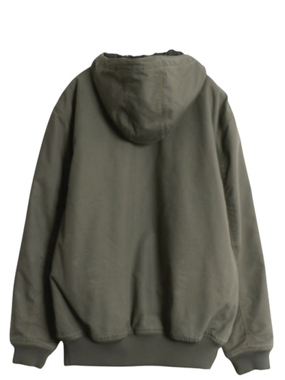 US企画 カーハート クイック ダック アクティブ ジャケット メンズ M フード パーカー 中綿 ナイロン キルティング ライナー フルジップ 緑