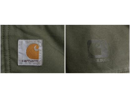 US企画 カーハート クイック ダック アクティブ ジャケット メンズ M フード パーカー 中綿 ナイロン キルティング ライナー フルジップ 緑