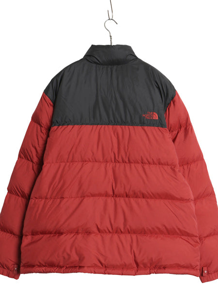 ノースフェイス ヌプシ ダウン ジャケット メンズ XL 古着 アウトドア 700フィル フルジップ ハイネック ジャンパー ツートン 大きいサイズ