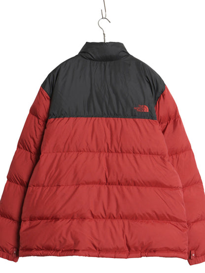 ノースフェイス ヌプシ ダウン ジャケット メンズ XL 古着 アウトドア 700フィル フルジップ ハイネック ジャンパー ツートン 大きいサイズ