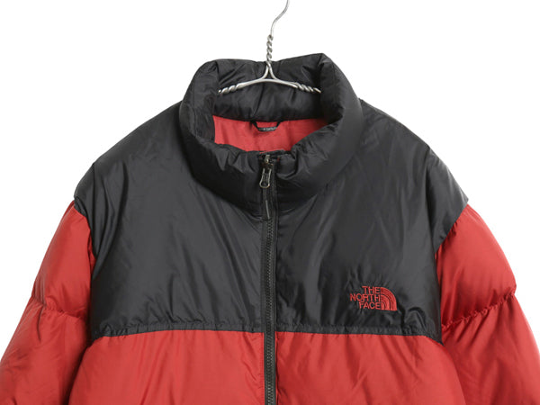 ノースフェイス ヌプシ ダウン ジャケット メンズ XL 古着 アウトドア 700フィル フルジップ ハイネック ジャンパー ツートン 大きいサイズ