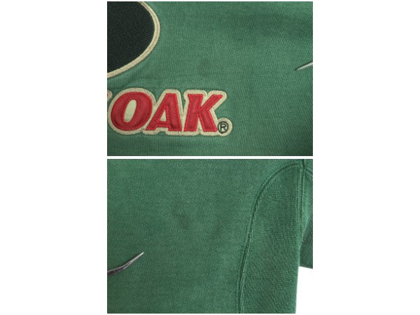 90s USA製 モッシ― オーク ロゴ 刺繍 スウェット メンズ XXL オールド トレーナー クルーネック 前V 大きいサイズ 裏起毛 ヘビーウェイト